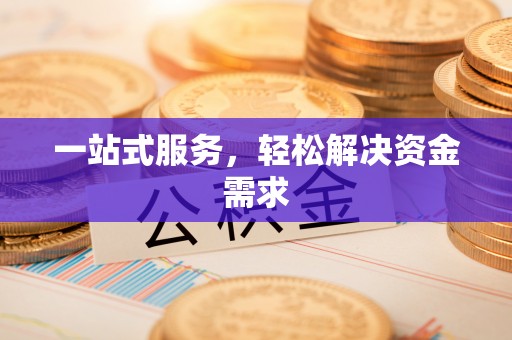 红安一站式服务，轻松解决资金需求